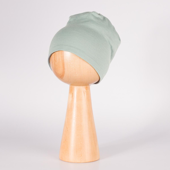 229120 Nicol Căciulă Merino 100% lână copii dublă strat - verde