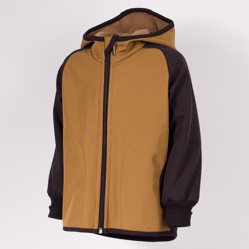 229020 Nicol Geacă softshell băieți cu polar, glugă, reflectorizantă - olive