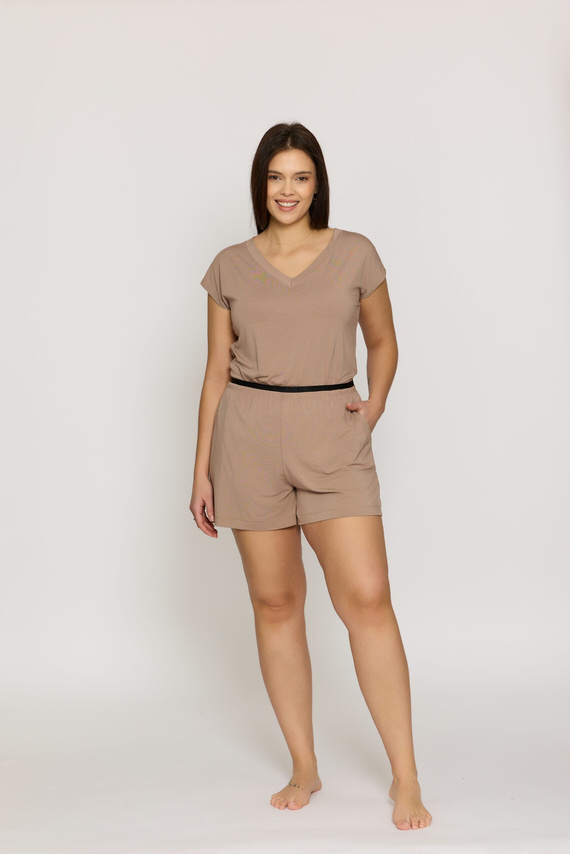 Pantaloni scurți pijama Mefemi Mila PDI1 vâscoză confort mokka