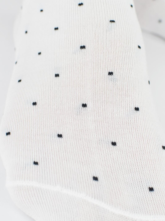 Șosete invizibile damă Noviti ST077 – modal, buline, cusături plate ecru