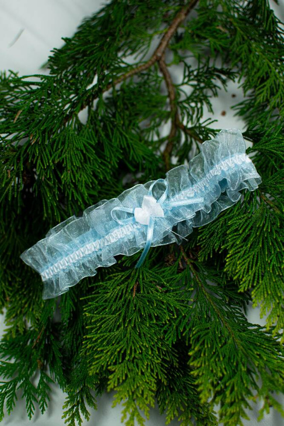 221 De Lafense jartieră din șifon - albastru deschis