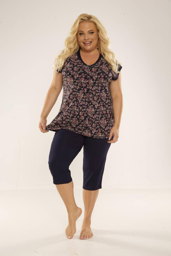 489/491 Mia Pijama pentru femei Plus Size Forex - albastru marin