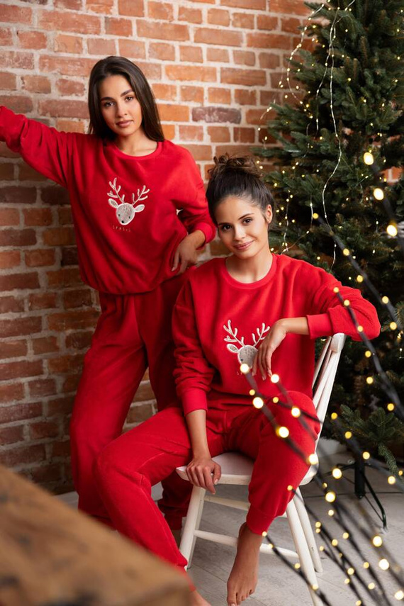 Pijama de damă Sensis Harriet - roșu