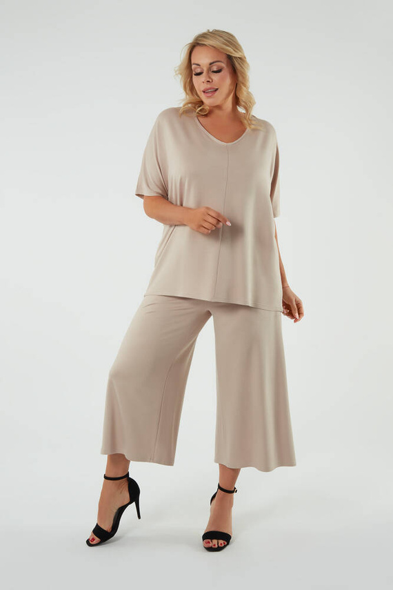 Soler Bluză cu mânecă scurtă Italian Fashion - bej 