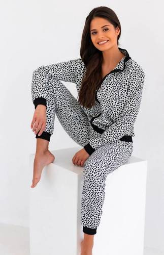 Trening de damă Cruella din catifea Sensis- alb-negru