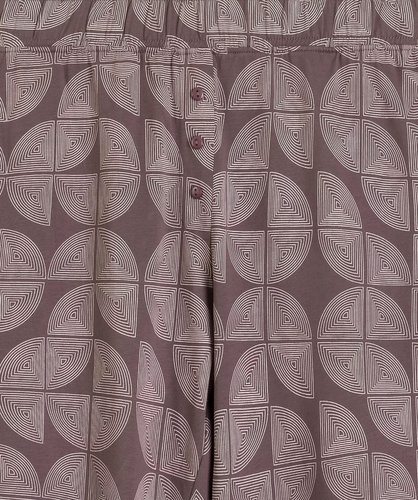 Atlantic NLP-522 Pijamale damă lungi 100% bumbac Pantaloni cu modele maro