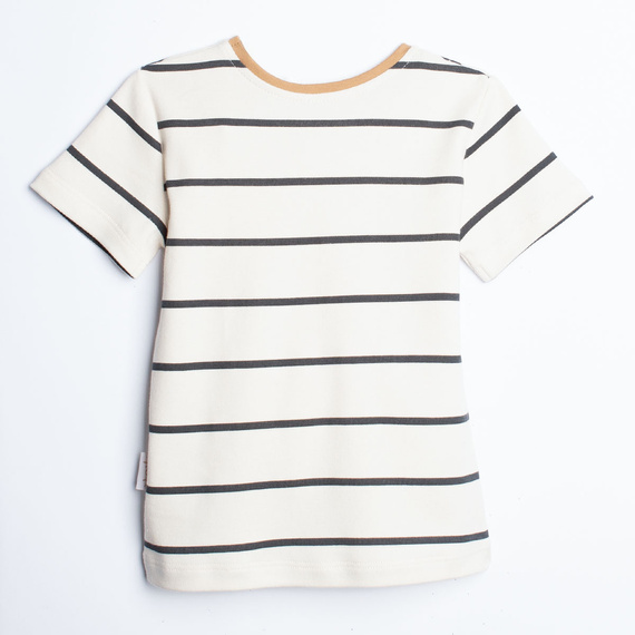 Nicol Olo 222138 tricou băieți în dungi 100% bumbac crem