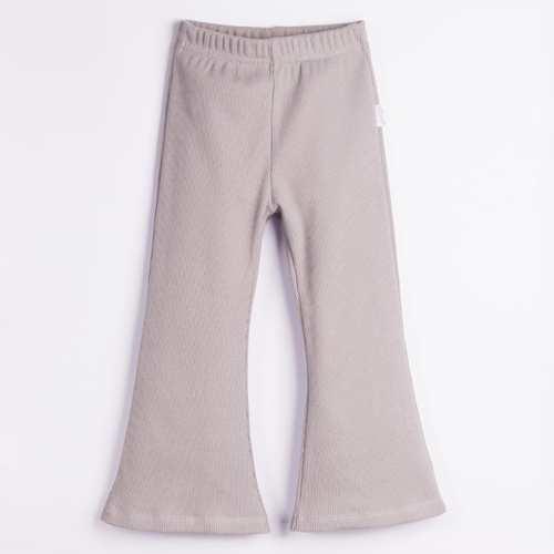 Nicol Tosia 225210 Pantaloni evazați pentru fete, cu dungi, gri, bumbac