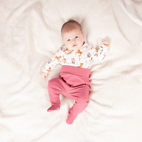 216010 Pijama pentru bebeluși Lala Nicol – bumbac striat cu elastan