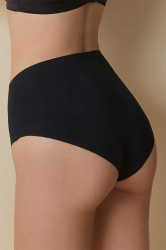 503 Slip de damă Maxi Braga Selene, negru - cu talie înaltă, fără cusături, modelat