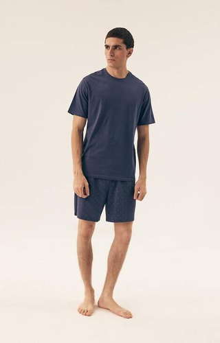 42601 Shore Pijamale pentru bărbați Core Henderson - albastru oțel