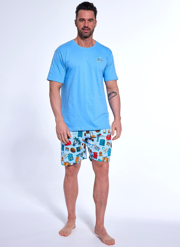 326/174 Travel Pijamale bărbați Cornette albastru