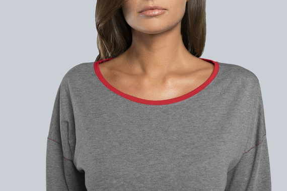 Accent Femeii pijamale lungime. mânecă, lungime. pantaloni Italian Fashion - melange închis