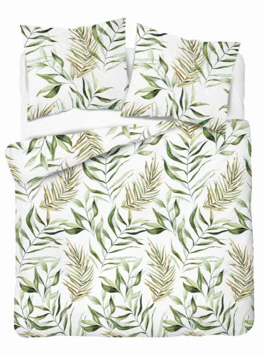 5030 A Lenjerie de pat din microfibră Detexpol lasă verde pudră