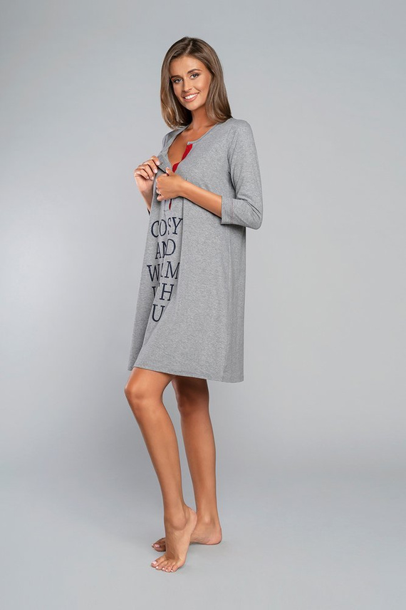 Cămașă Balm pentru sarcină și alăptare. mâneci 3/4 Italia Fashion - melange