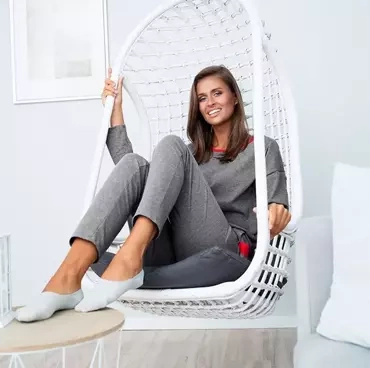 Accent Femeii pijamale lungime. mânecă, lungime. pantaloni Italian Fashion - melange închis