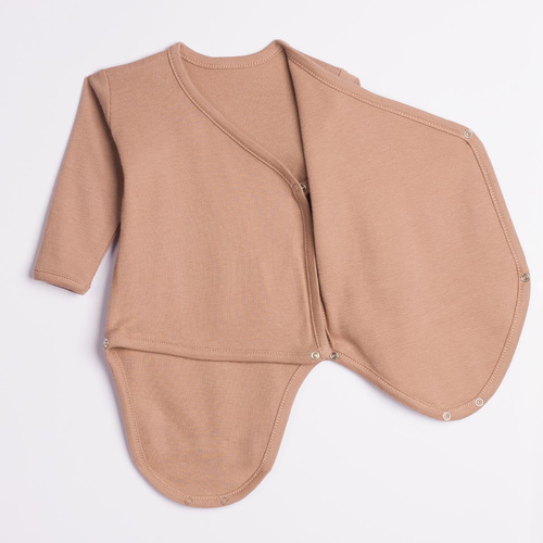 227097 Nicol BENEK Body tip petrecut 100% bumbac maro mânecă lungă