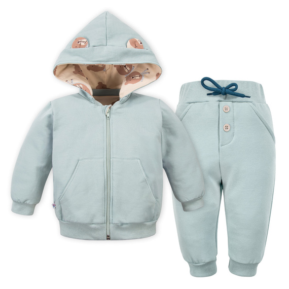 Set trening Beary Cool Eevi – Hanorac și pantaloni Sage, Ears