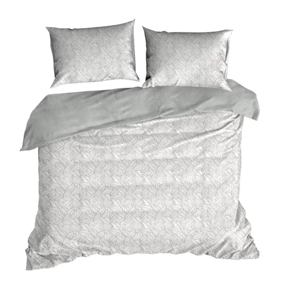 Lenjerie de pat din velur Flano 3 frunze Eurofirany gri