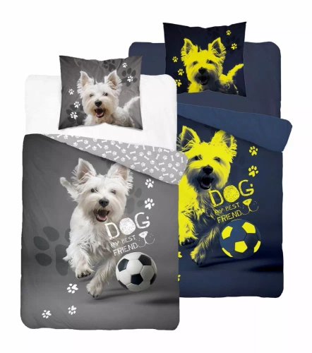 5205 A Fluo 40 Lenjerie de pat din bumbac care strălucește în întuneric Minge pentru câini Detexpol