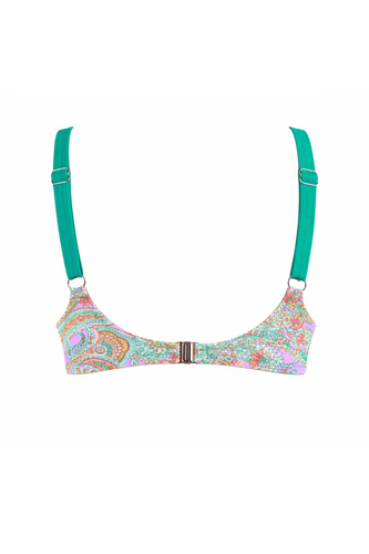 Mediolano Riviera 20005 sutien de baie Full Cup turcoaz cu model paisley