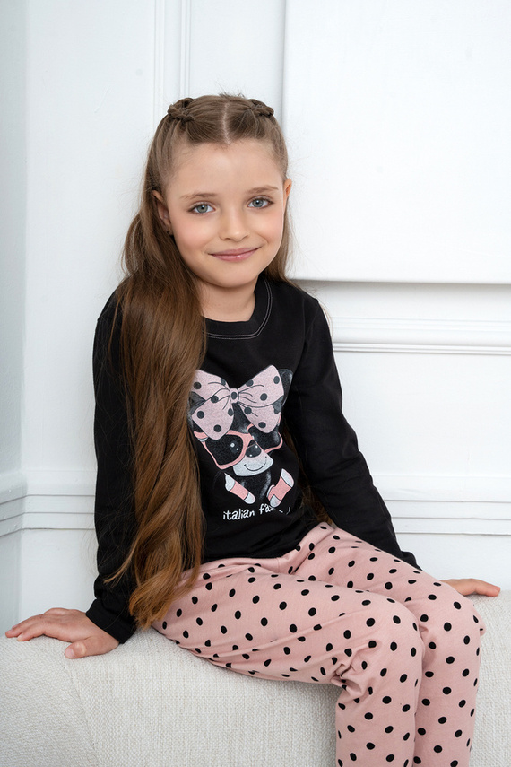 Bonilla Pijama pentru fete Italian Fashion - negru/print 