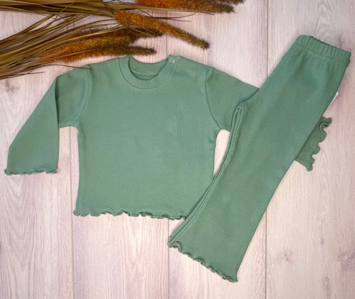 BI005 Bluza fetita cu maneca lunga Mamatti - verde