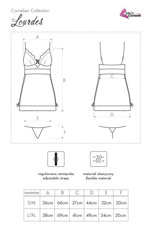 Lourdes LC 90244 Dwuczęściowy komplet damski LivCo Corsetti Fashion