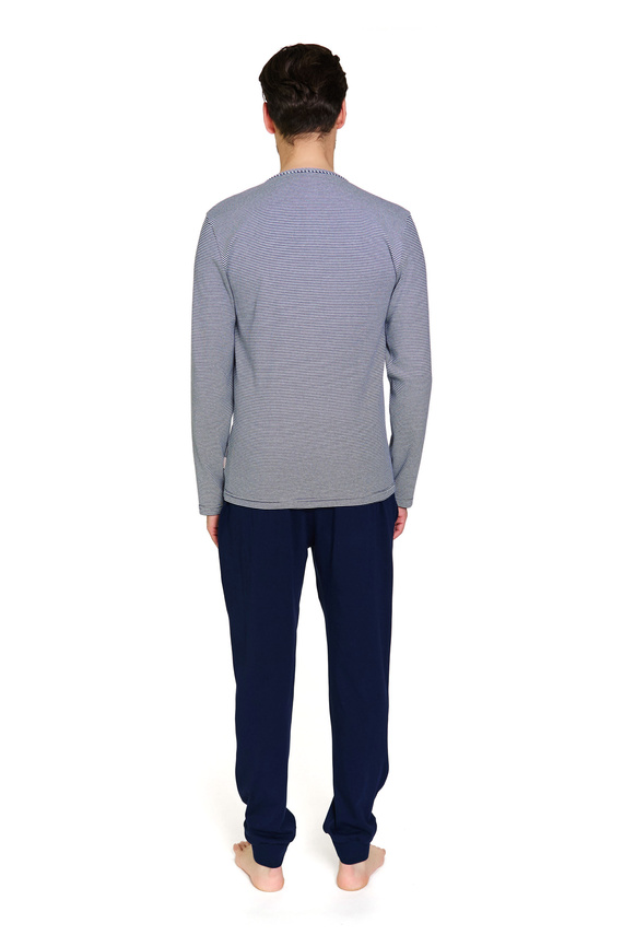 Doctor Nap 7353 – Pijamale bărbați din bumbac cu nasturi | Producția poloneză - mure