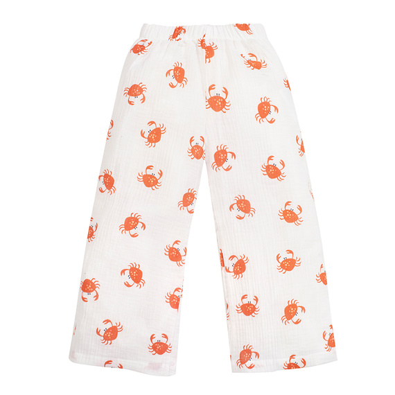 Crabi ecru Pinocchio muselină pantaloni - lejeritate de vară și stil marin