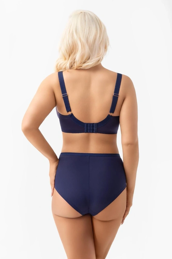 Gorsenia F024 Desire chiloți damă bleumarin cu dantelă și microfibră