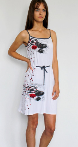 426 Alejandra II Forex cămașă de noapte fără bretele - alb