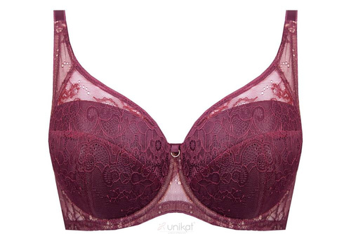 Sutien căptușit cu cupă plină Caro Unic visiniu