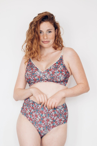 Sutien moale pentru alăptare Motley Burgundy Momtobe