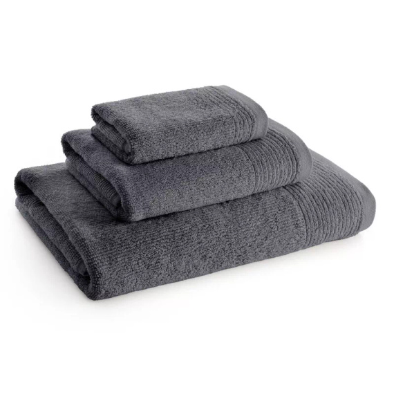 Set de 3 prosoape Eurofirany 500 GSM bumbac, în cutie premium, grafit