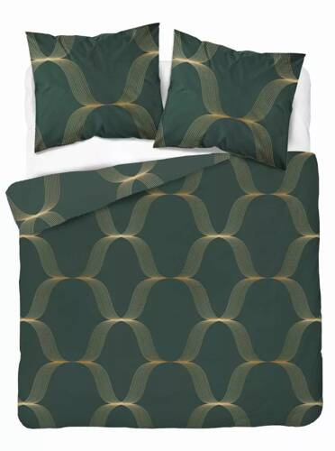 5088 B Home Satin Lenjerie de pat Satin, ornament verde sticla Detexpol