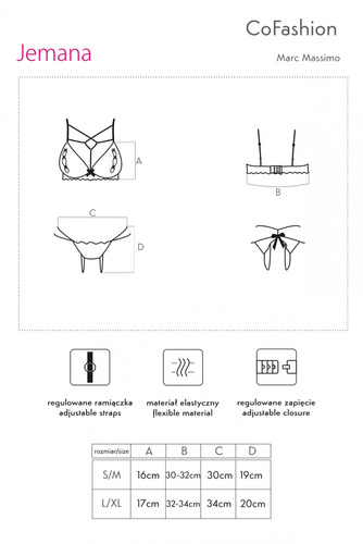 Jemana CF 90414 Biustonosz + stringi CoFashion Marc Massimo 