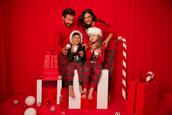 Pijama pentru copii Tess Italian Fashion - roșu/print