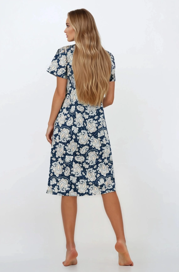 Cămașă de noapte Saphire Nights Momenti Per Me – 100% bumbac, mâneci scurte