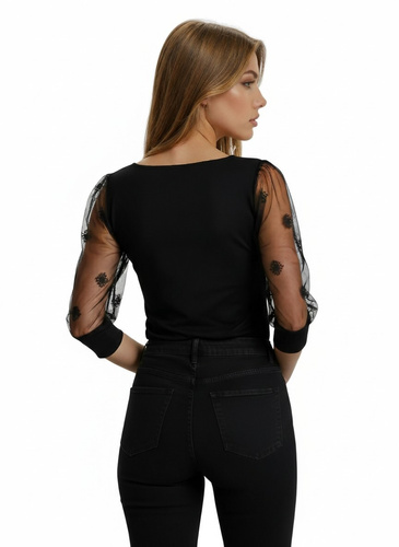 Bluză elegantă dama Teria 3/4 Eldar | Material moale din viscoză, broderie delicată | Perfectă pentru orice ocazie