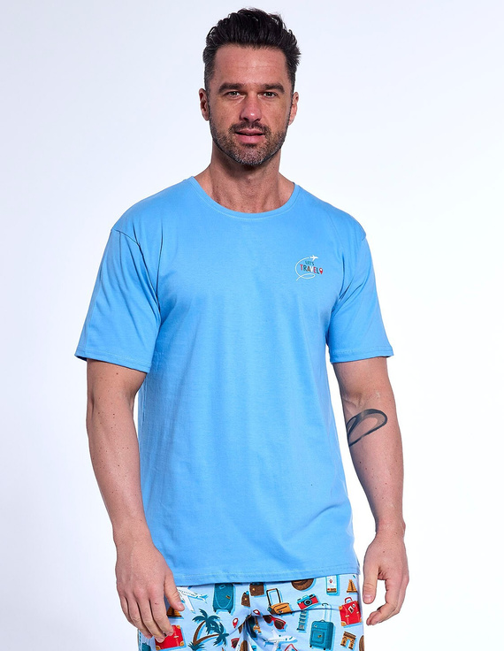 326/174 Travel Pijamale bărbați Cornette albastru