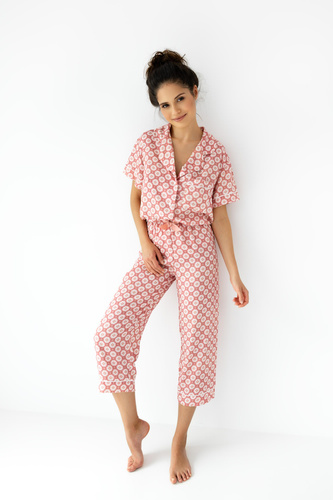 Pijamale cu fermoar pentru femei Sensis Sofija - Roz