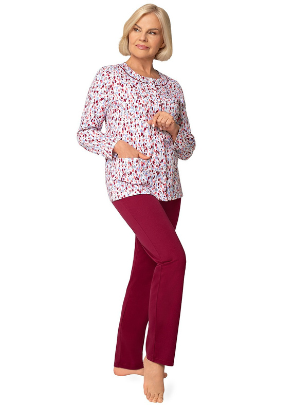 Maria III 202 Martel Pijamale damă 42 bordo – 100% bumbac