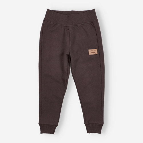 KAR-0040/BRA Pantaloni de trening pentru baieti Lagarto Verde ciocolata - comozi, bumbac, productie poloneza