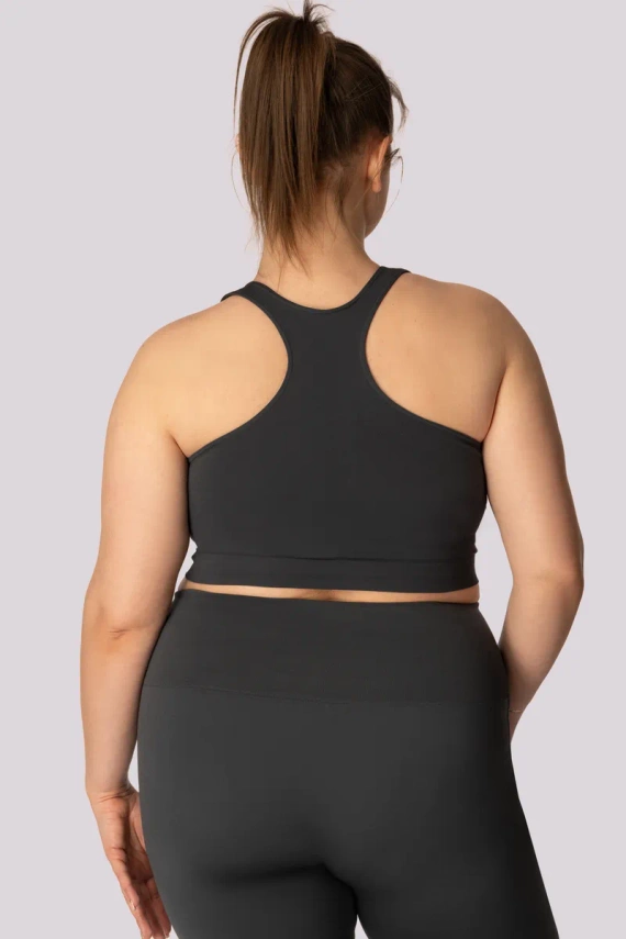 Sutien sport de bază top Mona gri