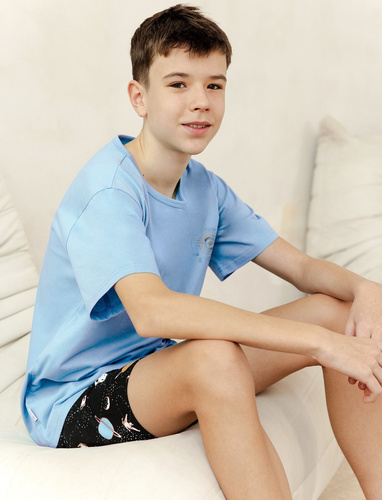 Pijama băieți Spencer 3403 Taro - albastru