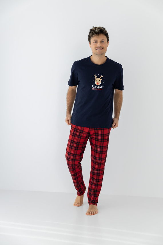 Pijamale Sensis Nathan pentru bărbați - bleumarin