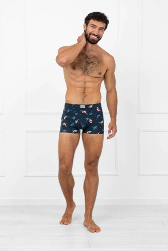 Pantaloni scurți boxer pentru bărbați Remiz Italian Fashion – bumbac, elastan, model colorat