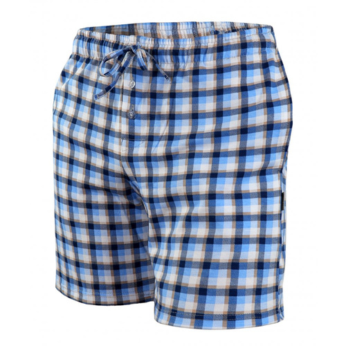 Pantaloni scurti de pijama Milo 2 Sesto Senso, carouri 15, albastru