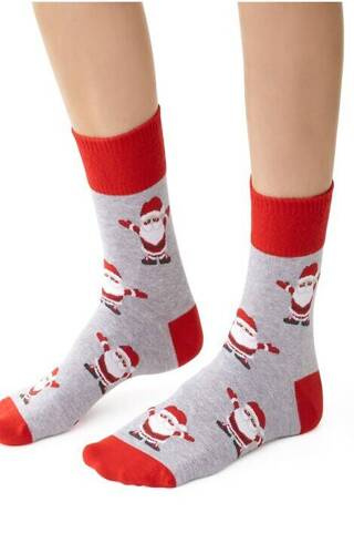 ART.136 Sosete de Craciun dama Steven - 109 gri